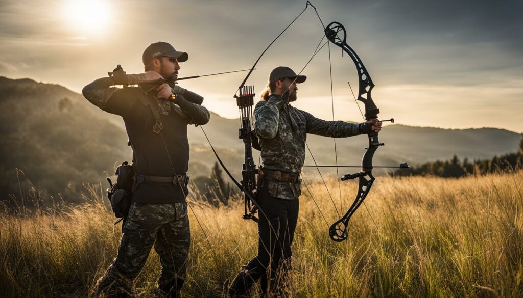 compound bow and recurve bow